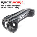 RACEWORK Bicycle Stem MTB Road Bike Handlebar Stem 31.8mm Aluminum Alloy 20 Degrees 80/90/100mm. 