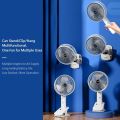 Super Portable Desk Fan USB Rechargeable Folding Cooling Fans Outdoor Camping Mini Wireless Fan 4-Speed Home Silent Ventilation Fan For dormitory office outdoor carrying. 