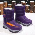 Winter Outdoor Children Boots Princess Elegant Girls Shoes Water Proof Girl Boy Snow Boots Kids Warm High Quality Plush Boots. 
