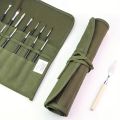 Painting Brushes Canvas Storage Bag, 22 Slots Watercolour and Gouache Brushes Calligraphy Brushes Storage Bag, Roll up Pen Bag.