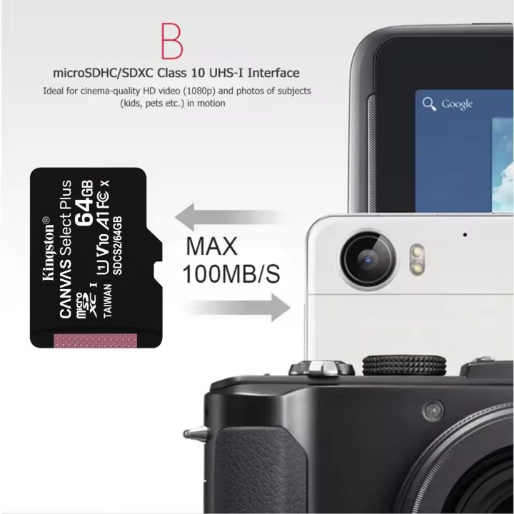 King'ston%20Canvas%20Select%20Plus%2064GB%20microSD%20Card%20Class%2010%20UHS-I%20speeds%20up%20to%20100MB/s%20with%20Adapter%20(SDCS2/64GBIN)%20-%20Image%207