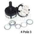 RS26 1 Pole Position 12 Selectable Band Rotary Channel Selector Switch Single Deck Rotary Switch Band Selector. 