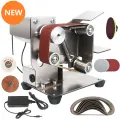 Belt Grinding Machine Electrical Polisher Machine Sharpening Machine Bench Grinder Variable Speed Mini Belt Sander Metal Sander. 