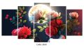 Canvas Printing Custom Oil Painting 5 Piece 18/36'' Inch Wall Painting Flowers Paintings Art Sets. 