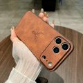 Embossing Deer Case for iPhone 17 Pro Max 17 Air 17Pro Cover PU Leather All-round Anti-fingerprint Full Camera Protector Shell. 
