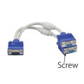 VGA Splitter Cable for Computer Monitor Screen Display Wire Extend Adapter Male to Female Video Synchronization Cord Converter. 