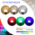 1-10PCS E27 RGB LED Bulb Tuya WIFI Dimmable Light 10W LED Lamp 2700-6500K Smart Life APP Voice with Alexa  Home. 