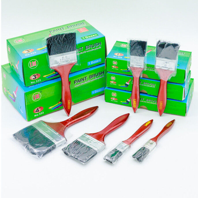 (** 1 pc **) LM bristle paint brush black red handle No. 333 bristle paint brush tight, smooth, easy to use, cheap, good quality