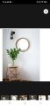 Wall Mounted Round Rope Mirror, Stylish Round Mirror, Bathroom Mirror, Office Mirror, Antique Style Round Mirror, Brown Round Mirror. 