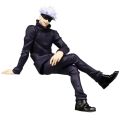 11cm Anime Jujutsu Kaisen Gojo Satoru Action Figure Anime Figure Seated Chair Noodle Stopper Model Toys Japanese Dolls. 