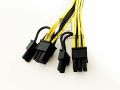 8-pin GPU female to dual 8-pin (6 + 2) GPU male PCIe power supply cable computer power cable 22AWG. 