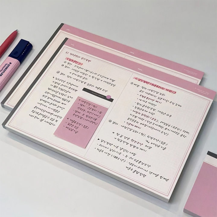 1pc Student writing notebook, lined/blank notebook, detachable student study notebook, 30 page notebook - Office