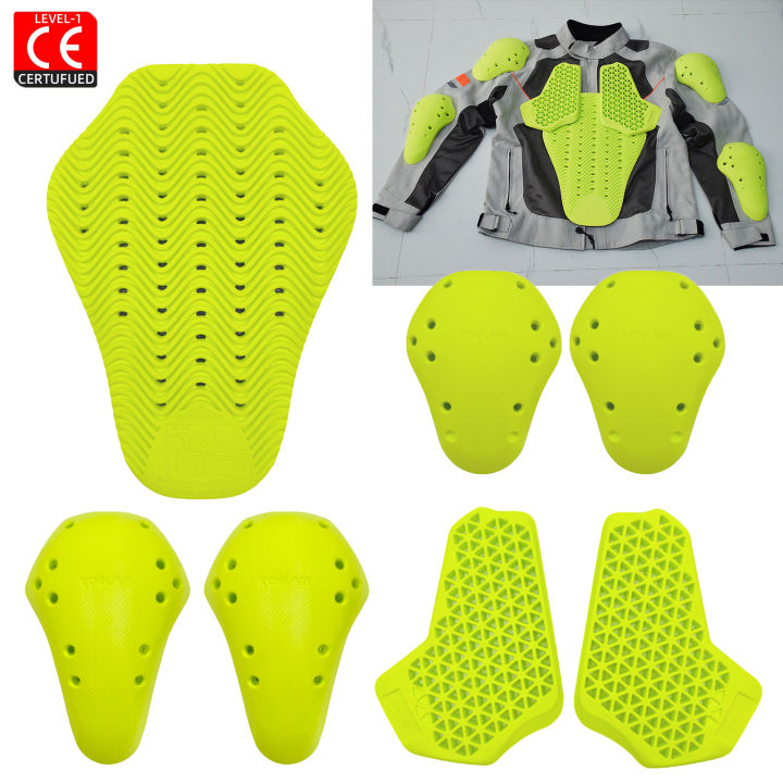 CE Certified Back/Elbow/Shoulder Protective Pads For Motorcycle Jacket Universal Motorbike Jacket Clothing Insert Armor Guards