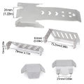Stainless Steel Axle Protector Skid Plate Chassis Armor for 1/10 RC Crawler, Upgrade Parts for Vanquish VS4-10 Phoenix Model Car.