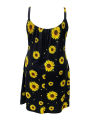 Plus Size Flower Print Strapless Dress Spring Summer Casual Sleeveless Round Neck Dress Women's Plus Size Clothing.
