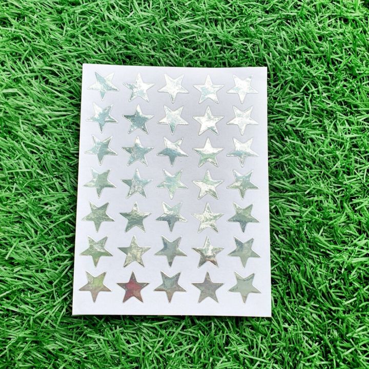 Silver%20Star%20stickers%20(10%20sheets)%20colorful%20DIY%20Scrapbook%20Diary%20scrapbook%20craft%20toy%20reward%20kids%20good%20silver%20star%20sticker%20-%20Image%204