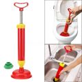 Powerful Bathroom Blocked Toilet Sink Multi Drain Buster Plunger W/2 Suckers For Sink Cleaning Tools. 