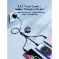 JoyRoom S-A18 3-in-1 Fast Charging and Data Cable – USB-A to Lightning, Type-C, and Micro, 3.5A. 