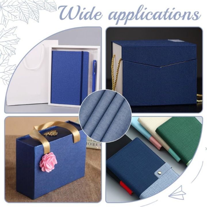 39.4x16.9%20Inch%20Book%20Binding%20Cloth%20Marine%20Blue%20Bookcover%20Fabric%20Surface%20with%20Paper%20Backed%20Book%20Cloth%20DIY%20Book%20Cloth%20Protective%20-%20Image%206