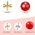 Classic Mini Metal Jack Game Set With Bouncy Ball - Perfect For Family Fun, Party Favors & | Zinc Alloy, Ages 14+.