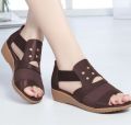 Women’s Fashion Net Sandals Artificial Leather, Size 8. 