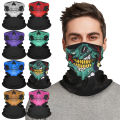 Motorcycle Face Mask Halloween Bicycle Ski Skull scary Half Face Mask Ghost Scarf Multi Use Neck Warmer COD balaclava. 