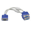 VGA Splitter Cable for Computer Monitor Screen Display Wire Extend Adapter Male to Female Video Synchronization Cord Converter. 