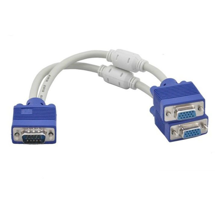 VGA Splitter Cable for Computer Monitor Screen Display Wire Extend Adapter Male to Female Video Synchronization Cord Converter