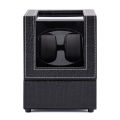 Luxry 2 Slots Watch Winder Battery Wooden/PU Shaker USB Charging Watch Box Automatic Winder Glass Storage Case Display Box. 