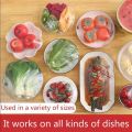 50 Pieces Disposable Food Cover Plastic Wrap Food Grade Fruit And Vegetable Plastic Bags Elastic Plastic Bags Kitchen Organizer. 