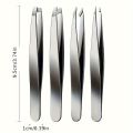 1/4 pcs Eyebrow Tweezers Set Stainless Steel Eyebrow Forceps Professional Beauty Tool Set For Facial Hair Inward Growing women. 