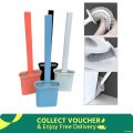 Toilet Cleaning Brush, Leak-Proof with Silicone Base & Quick-Drying Holder - Flat Head, Flexible & Soft (Multicolor). 
