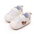 White Baby Shoes Cute Bear Casual Sneakers Toddler Non-slip Newborn Boy Girl First Walkers. 