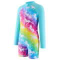 Children Swimsuit Girls Long Sleeve Swimwear Unicorn Kids Sun Protection Bathing Suit Girl Water Sports Pool Quick Drying Outfit. 