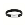 Cremation Jewelry Leather Bracelet Bangle Wristbands for Men Women Stainless Steel Magnetic Braided Cuff Jewelry Keepsake.