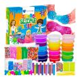 12 Slime pack & 6 Glitter bottle & Orbeez ball and animal / Clay mitti pcs : 8 stick icecream Kids Learning Toys ( Box Not Included ). 