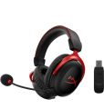 HyperX Cloud Alpha Wireless - Gaming Headset for PC, 300-hour battery life, DTS Headphone:X Spatial Audio, Memory foam, Dual Chamber Drivers, Noise-canceling mic, Durable aluminum frame,Red. 