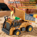 JCMO 1:64 Scale Remote Control Mini Excavator Dump Truck Full-Scale Model Engineering Vehicle Toy For Kids And Collectors New.