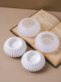 DIY Stripe Round Incense Tray Silicone Mold Simple Candlestick Concrete Gypsum Molds Thread Incense Insert Stick Holder Mould. 