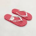 Hippo Bloo hpd3 red cut off white small strap polka dot unisex slippers color optional home shoes flip flops Thai brand slippers. 