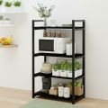 4-Tier Kitchen Storage Shelf — Heavy Duty Microwave Oven Stand | Multi-Layer Organizer Rack for Utensils, Spices & Appliances. 