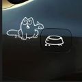 simons cat (white) sticker for all cars fuel tank cap , bumper stickers and decals , cars exterior acessories. 