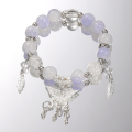 Fashion Design Star Chain Tassel Bracelet for Women Fantasy Blue Crystal Beads Elastic Rope Bracelet Best Friend Jewelry Gifts. 