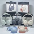 P2963 Wireless Headphones with 3D Cotton Ear Muffs, Built-in Mic, RGB Lights, TF Card and Aux Cable Support. 