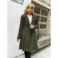 Winter Woolen Women's Trench Coat Skirt Double Breasted Flip Lapel Lined Women's Jacket Warm Street Outerwears Women's Clothing.