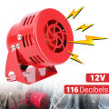 12v 110 dB Air Raid Siren Horn Speaker Alarm Sound Mini Electric Motor Driven Factory Vehicle Mini Fire Prevention.
