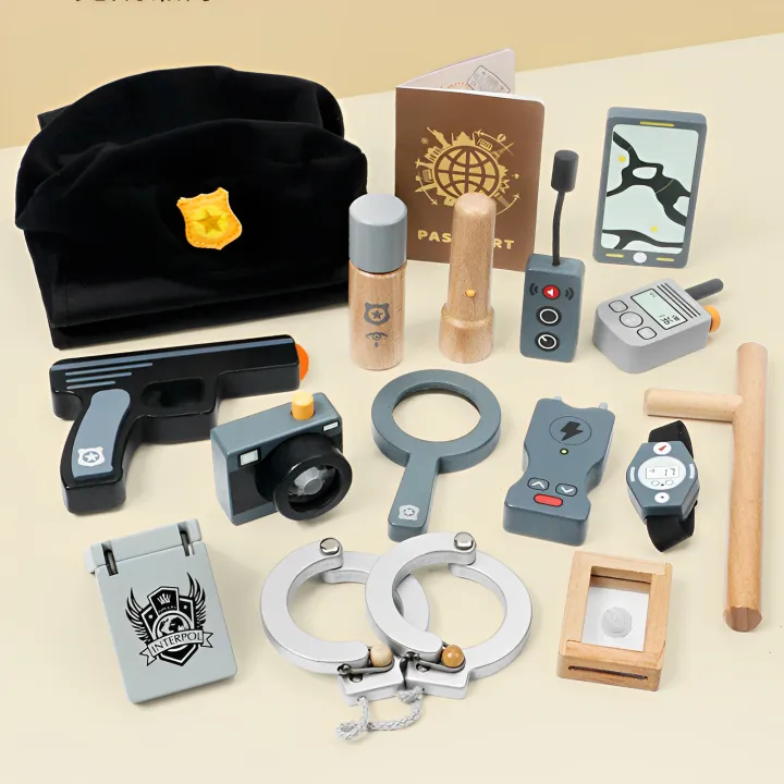 Children%20Pretend%20Play%20Toy%20Simulation%20Police%20Cosplay%20Roles%20Play%20Educational%20Wooden%20Toy%20For%20Boy%20Dressing%20Imitation%20-%20Image%204
