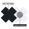 20Pcs Black Women Cross Shape Self-Adhesive Disposable Satin Nipple Cover Breast Pasties Stickers For Strapless Clothes Hot. 