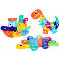 3D Puzzles Dinosaur Animal Vehicle Wood Jigsaw Puzzle Game Kids Learning Montessori Educational Toys Baby Wooden Toys. 