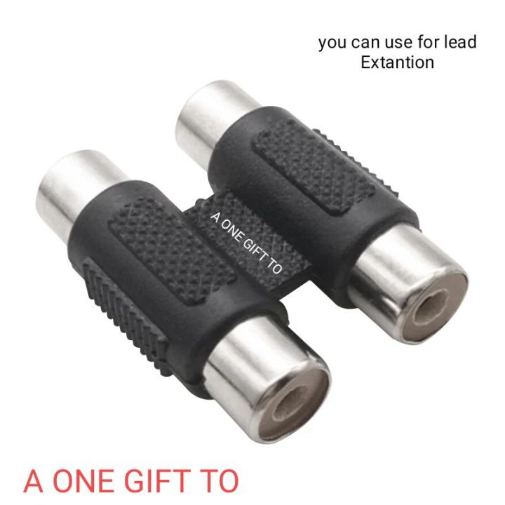 Dual 2 RCA Coupler Video Connecter Plug Socket 2 RCA Female To Female Coupler Audio Connector Adapter
